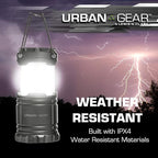 Lewis N. Clark Collapsible Camping Lantern | LED Portable Lantern for Indoor or Outdoor Use | Waterproof Lamp with Batteries Included | for Camping, Backpacking, Hiking, or Power Outage | Gray