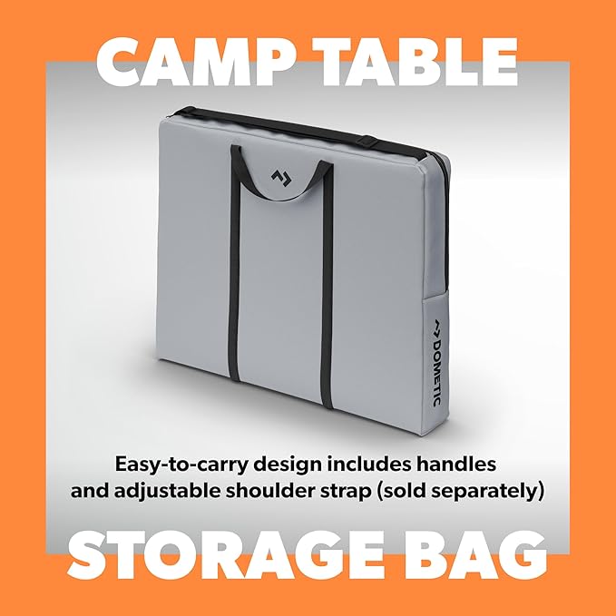 Dometic GO Compact Camp Table - Bamboo Table with Adjustable Height - Foldable and Portable | Carrying Case Sold Separately