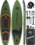 10'6''x33''Inflatable Stand Up Paddle Board, 400lbs Extra Wide Stand Up Paddleboard with Kayak Seat, Anti-Slip EVA Deck Premium SUP Accessories Kit, Non-Slip Stable Deck Boat for Yoga Fishing Surf