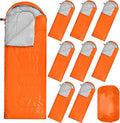 Macarrie 10 Pcs Bulk Sleeping Bags for Homeless Donation Shelter Adults 0 Degree Waterproof Sleeping Bags with Compression Sack for Cold Weather Emergency Hiking Camping Warm