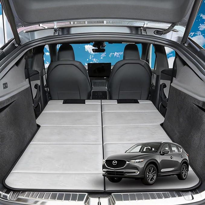 Non Inflatable Car Mattress for Mazda CX-5, Car Camping Mattress, Upgraded Foldable Trunk Sleeping Pad with Storage Bag, Portable Design for Camping, Travel & Beach