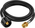 6 Feet Propane Hose Adapter 1lb to 20lb，Propane Adapter 20lb to 1lb Converter, Propane Tank Adapter Hose 20 lb To 1 lb for Weber Q Grill/Coleman Stove/Blackstone Griddle/Buddy Heater
