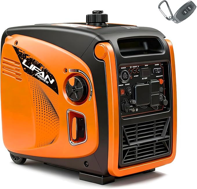 LIFAN 4800W Dual Fuel Inverter Generator with Electric Remote Start, Super Quiet 58dB Portable Power Supply, RV Ready 30A TT-30R for Camping & Home Backup, EPA Certified 49-State Model