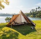 Camping Hot Tent with Wood Stove Jack Winter Teepee Tent 4 Season Backpacking Tent for Survival Hunting Military Fishing