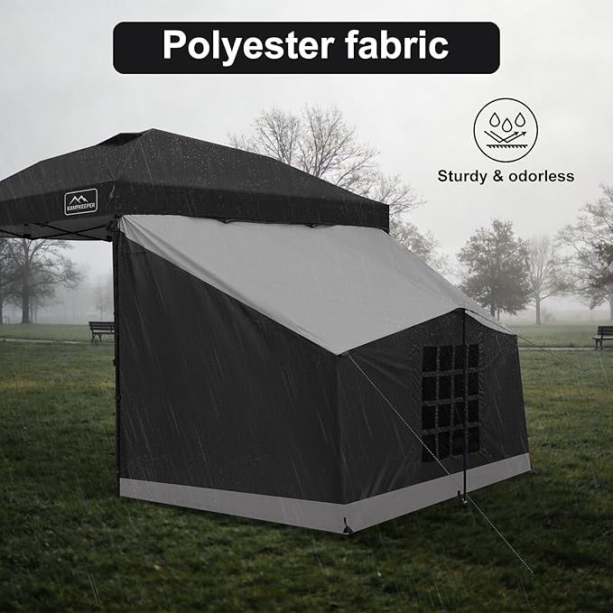 KAMPKEEPER Canopy Side Tent, Camping Canopy Tent for 10x10 Pop Up Canopies, Cube Tents, Gazebo Room Compatible with 10' Wide Canopies(Canopy Not Included)