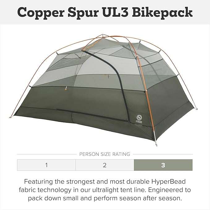 Big Agnes Copper Spur UL Bikepack Tent - Ultralight Backpacking & Cycling Shelter, 3 Season