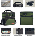 Tactical Lunch Box for Men & Women – Expandable 16L Double Deck Insulated Cooler Bag for Work, Construction & 12-Hour Shifts – Heavy Duty Leakproof Large Meal Prep Tote with Shoulder Strap