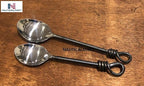 Nautical-Mart Stainless Steel Flatware Set - 5 Piece Twist and Shout Cutlery, Dishwasher Safe, Portable for Camping, Elegant Designer's Cutlery, Gift for Home & Corporate Use