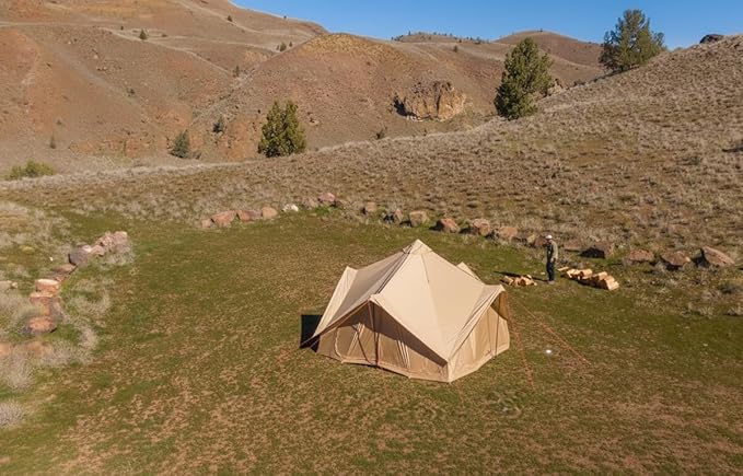 DOD Tsuku Base Tent – Spacious All-Season Family Tent with Canvo™ Cooling Fabric | Easy One-Person Setup | Expandable with Uchi & Awning Attachments