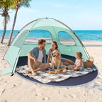 NXONE Beach Tent Sun Shelter with UPF 50+ UV Protection, Lightweight Easy Setup Portable Beach Canopy for Family, Large Space for Beach, Camping & Outdoor, 3/4/6 Person