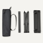 Amazon Basics Camping Table, Made of Alloy Steel and Aluminum, Small, Folding, Camping Essentials, Black