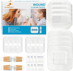 Emergency Wound Closure Strips - 16 Pack Laceration Closure Kit with 2 Types Zip Stitch Butterfly Bandage Sutures Kit - Painless, Stitchless Wound Repair for First Aid, Hiking, Camping & Home