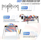 EAGLE PEAK 8x8 Pop Up Canopy Tent with Sidewall, Compact, Portable Slant Leg Instant Sun Shelter for Beach, Sports, & Camping, 8x8 Base 6x6 Top, Swirl