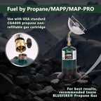 Portable Propane Heater with Catalytic Burner for Camping Outdoor Space 6200BTU Power with Control Valve Patio Heater 1lb Small Propane Gas Tank Holder Tent Garage Fishing stove buddy(Upgraded Burner)