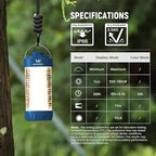 Wurkkos CL01 Camping Lantern Rechargeable, 550LM Led Lantern with Magnet Base, RGB light, Up to 300H Runtime, Camping Essentials, IP66 Waterproof Tent Light for Power Outages, Emergency, Camping, Blue