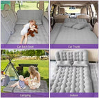 SUV Air Mattress - Thickened and Double Air Mattress Sided Flocking Travel Inflatable Car Mattress Bed with Electric Air Pump and 2 Pillows, Car Sleeping Bed for Home Outdoor and Travel