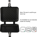 ZOOFOX Sandwich Maker, Grilled Sandwich and Panini Maker Pan with Non-Stick Plates, Stovetop Toasted Sandwich Maker Aluminum Flip Pan for Home Kitchen, 5.9" L x 14.2" H