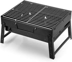Charcoal Grill, Portable Folding Barbecue Grill BBQ Grill Desk Tabletop Outdoor Stainless Steel Camping Grill for Picnic Garden Terrace Camping Travel(Medium)
