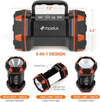 Led Camping Lantern Rechargeable, Camping Lights 1500lm, 8 Light Modes, Emergency Flashlights For Emergencies, Portable Light 12h Standby, Battery Powered Lantern For Power Outages, Hurricane, Hiking.