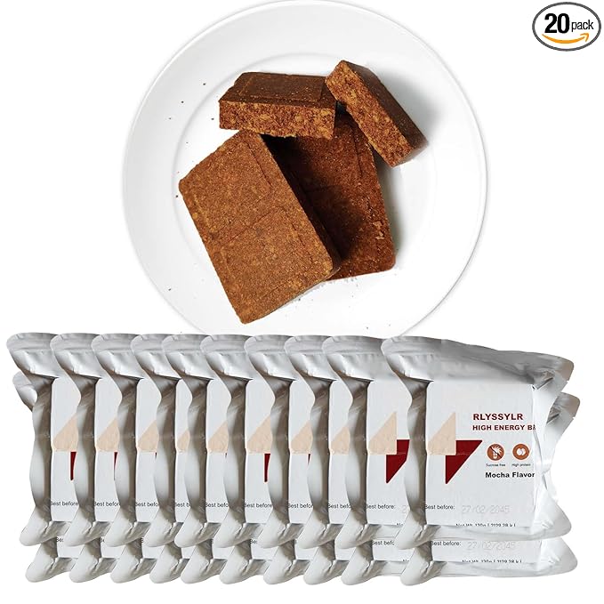 Emergency Food Ration Bars Meals 2025 Ready To Eat 20 Pack, 8 Days Sugar Free Survival Food for Outdoor Camping,20 years Long Self Life (20 PACK, Count, 20)
