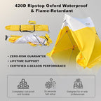 Instant Pop-Up Emergency Shelter, 30-Second Setup All-Weather Work Tent for Disaster Relief, First Aid, Outdoor Survival & Worksites, Waterproof & Windproof 6.6ft x 6ft x 6.2ft