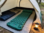 2026 Thicken Inflatable Camping Sleeping Pad with Pillow - Built-in Foot Pump Moisture-Proof Tent Mattress Bed(T2366Army Green)