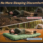 4 Inch Thick Camping Sleeping Pad with Internal Straps - R Value 4.0 for 4 Seasons, Lightweight Sleeping Mat for Hiking, Backpacking, Travel