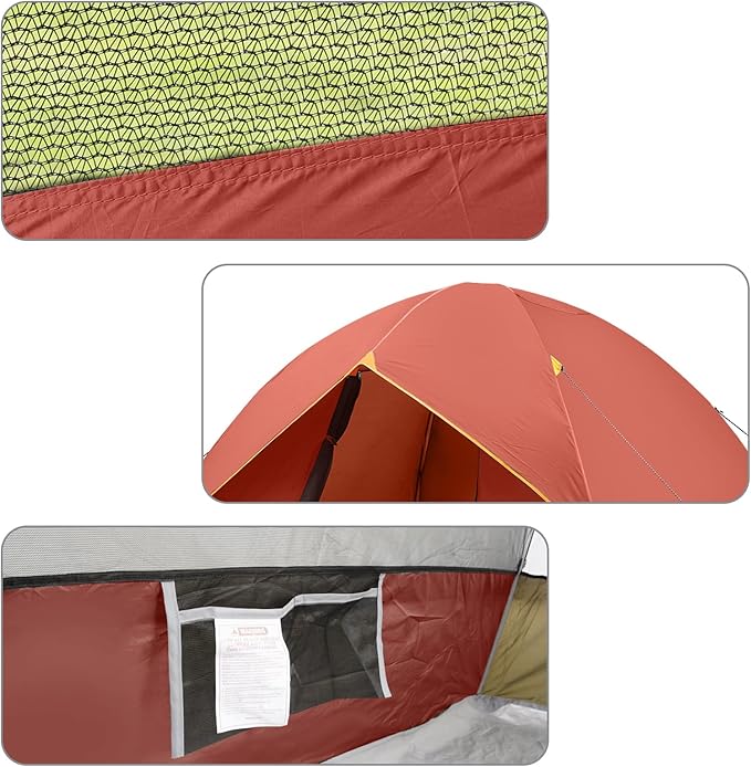 unp 6 Person 4 Season Dome Tent, Easy to Set Up for Camping & Hiking, Lightweight & Portable, Green