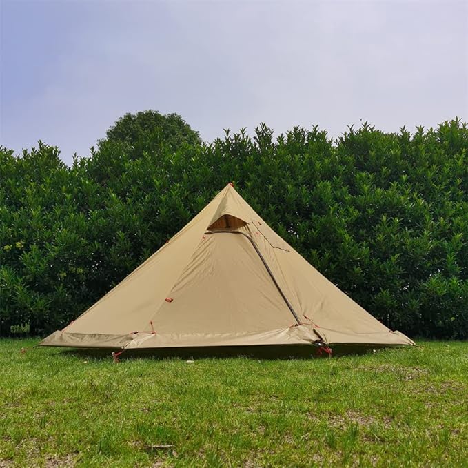10.5' x 5.2' Camping Tent with Stove Jack Outdoor Teepee Tent for Family Camping Backpacking Hiking,Teepee Tent