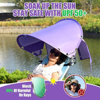 XL Universal Beach Chair Umbrella Canopy, UPF 50+ Chair Sun Shade Attachment with Adjustable Clamp for Camping, Lawn, Wheelchair, Tanning, Zero Gravity, Lounge, Outdoor Chairs, Oversized, 2 Pack