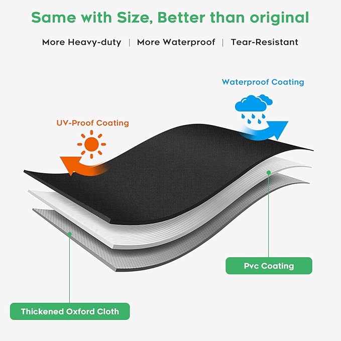 Heavy-Duty 600D Waterproof BBQ Grill Cover fits for Weber Searwood XL 600 Pellet Grill，3400146 Weber Searwood XL 600 Cover, Black