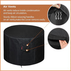 SheeChung Fire Pit Cover Round 30" Dx25 H,Propane Firepit Covers for Bali Outdoor Fire Pit,Waterproof 600D Outdoor Cover,Outside Gas Fire Pit Cover