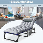 Slsy Folding Bed with Mattress, Cot Size Foldable Guest Beds, Hideaway Cot for Adults, Portable Fold up Bed with Adjustable Positions for Home, Office, Indoor, Outdoor