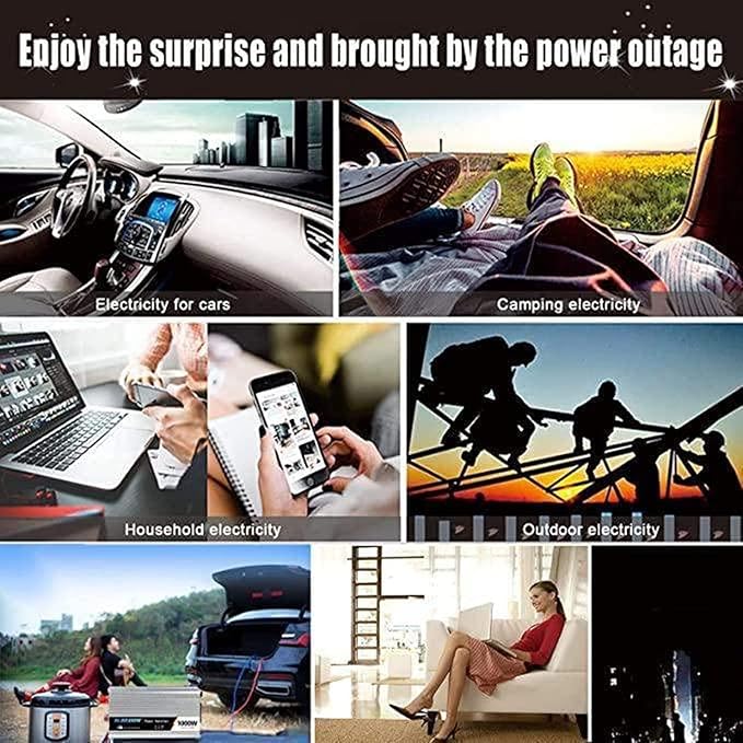 High Efficiency 3000W 4000W 5000W 6000W Pure Sine Wave Power Inverter DC 12V/24V to AC 220V 230V 240V Converter Solar Power Inverter with AC Outlets & LCD Display for Home Camping,6000W-12V