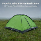 1-Person Dome Tent for Camping Waterproof Lightweight Portable Backpacking Orange/Blue/Army Green/Green