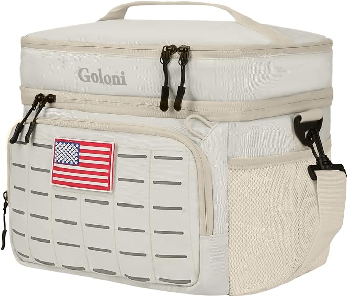 Portable Insulated Cooler Bag, Leakproof Soft-Sided Lunch Bag,8mm Insulation Keeps Cool 16+ for Camping, Beach, Picnics