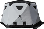 8-12Person Ice Fishing Tent with Stove Jack and Floor Portable ICES Fishings Shelter 420D Insulated Layer Oxford Cloth Hexagon Shanty Pop-Up Fish Tent for Winter Camping Fishing
