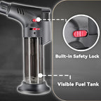 5 Pack Torch Lighters Butane Refillable Torch Lighter Jet Flame Multi Utility Lighter Mini Blow Torch Butane Gas Torch for Candle Grill BBQ Camping (Without Fuel)