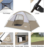 Camping Tent 2-4 Person, Waterproof Windproof Tent with Rainfly Easy Set up-Portable Dome Tents for Camping…