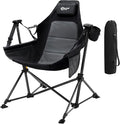 Portal Hammock Camping Chair Heavy Duty 400lbs - Swinging Chair Outdoor with Adjustable Recline & Headrest Pillow, Portable Hammock Swing Chair for Camping Beach Sports Events, Black