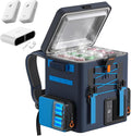 LiTHELi FrozenPack 12V Car Refrigerator, 20L/21QT Portable Electric Cooler, -4~68℉ Travel Fridge Freezer for Camping, Road Trips, RV, Boat & Beach, 2 Batteries, Fast Charger