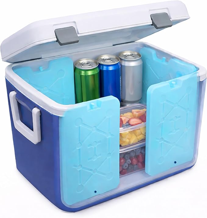 Kona XXL Ice Packs for Coolers – 2 lb Reusable Slim Freezer Packs, Long-Lasting Dry Ice Alternative for Cooler Bags, 13×10 Inch, Fast Freeze (-5 °C), Available in Multiple Pack Quantities