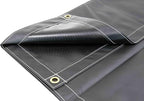 Mytee Products 8' x 10' Heavy Duty Black 18oz Vinyl Utility Tarp Waterproof, Multipurpose, Cars, Boats, Campers, Pool Cover, Tent