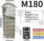Naturehike Sleeping Bag for Adults with Hood, 33-53℉ Lightweight Hollow Cotton Sleeping Bag, 3 Seasons Waterproof Spliceable Sleeping Bags for Camping, Hiking, Traveling