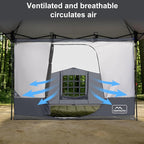 KAMPKEEPER Canopy Side Tent, Camping Canopy Tent for 10x10 Pop Up Canopies, Cube Tents, Gazebo Room Compatible with 10' Wide Canopies(Canopy Not Included)