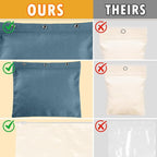 10 Set Outdoor Curtain Weights Upgraded 30 oz High Weighted Sand Bags with 30 Metal Clips for Gazebo Patio Tent Tablecloth 7.5"*8.7" Blue
