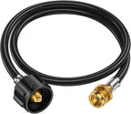 4 Feet Propane Hose Adapter 1lb to 20lb，Propane Adapter 20lb to 1lb Converter, Propane Tank Adapter Hose 20 lb to 1 lb for Buddy Heater/Weber Q Grill/Coleman Stove/Blackstone Griddle