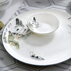 Dinnerware Set Dinner Party Tableware Service Set Ceramics Dinnerware Sets, Porcelain Cereals Bowls/Steak Plates/Soup Pot | 50 Pieces Chinese Style Bone China Dinner Combination Se