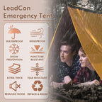 2 Pack Emergency Survival Tent, 2 Person Emergency Shelter Tube Tent All-Weather Protection for Camping, Hiking, & Survival Kits Includes 5 pcs Emergency Blanket Mylar