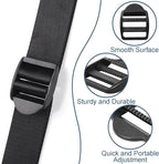 CooBigo 50 Pack Plastic Ladder Lock Buckles, 1" Ladder Slider Buckle for Backpack Strap Nylon Webbing Clip Replacement, Outdoor Camping Gear Sleeping Bag Tent Tie Down Strap Accessories (Black)
